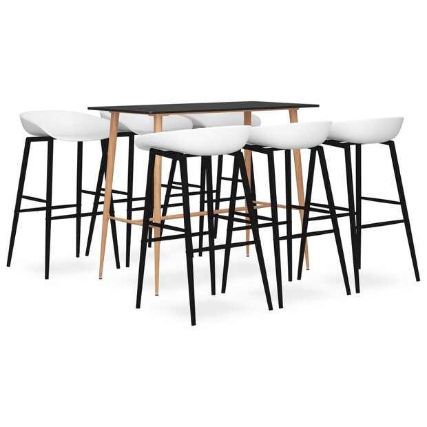 7-delige Barset zwart en wit 1