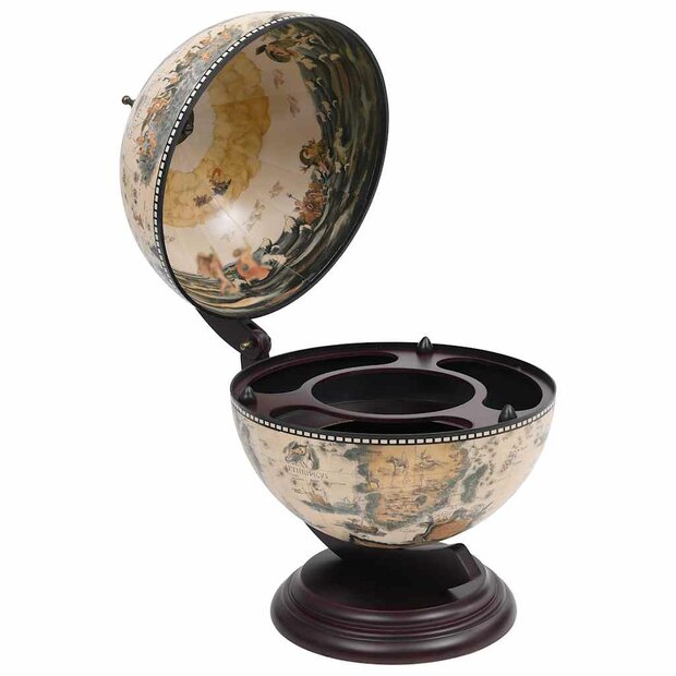 Globebar tafelmodel eucalyptushout wit 1