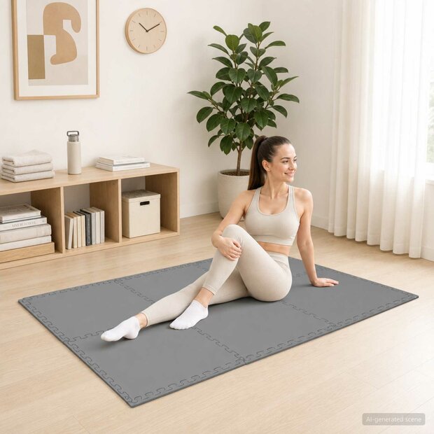 Vloermatten 40 pcs Grijs 14,4 m&amp;sup2; EVA Schuim 1