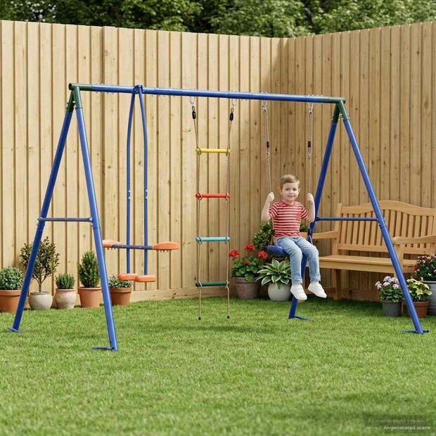 Buiten Schommelset Meerkleurig 263 x 185 x 185 cm Staal en PE 1