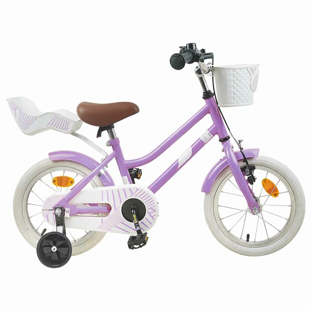 Kinderfiets 14 Inch voor 3-5 jaar oud Paars 1