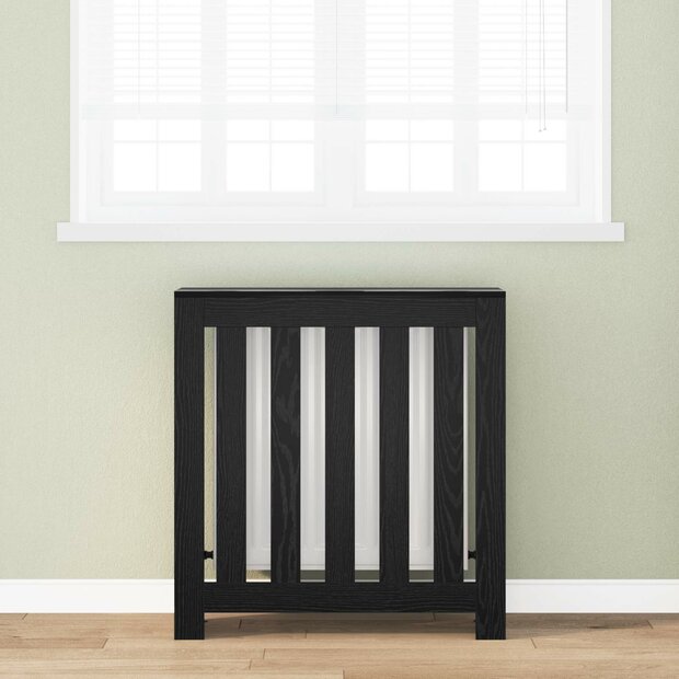 Radiatorafdekking Zwart Eiken 78 x 20 x 82 cm Bewerkt hout 1