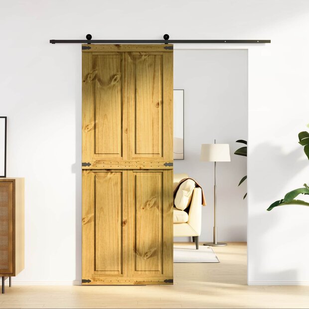Schuifdeur Corona HoningBruin 80 x 210 cm Massief grenenhout 1