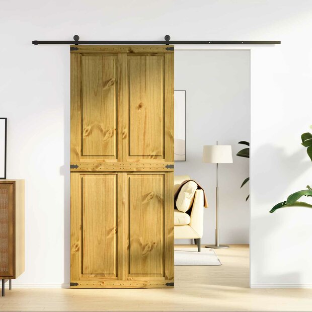 Schuifdeur Corona HoningBruin 90 x 210 cm Massief grenenhout 1
