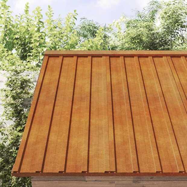 Dakpanelen 12 st 100x44 cm cortenstaal roestig 1
