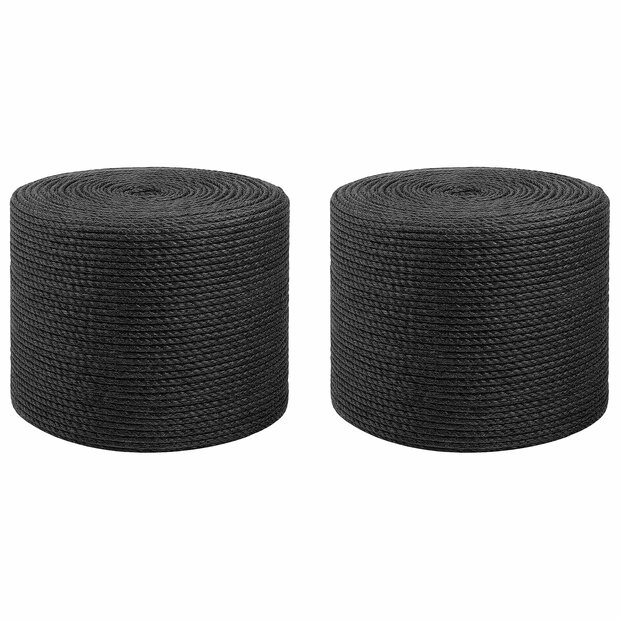 Jute Touw 2 pcs 2 Zwart 100% Tossa jute 1