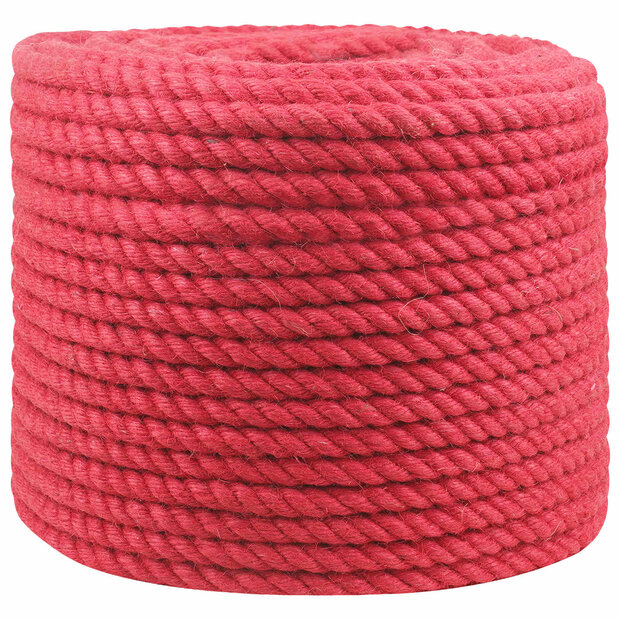 Jute Touw Rood 100% Tossa jute 1