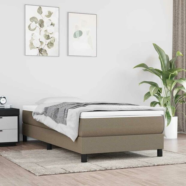 Pocketveringmatras voor kinderen medium 80x160 cm stof taupe 1
