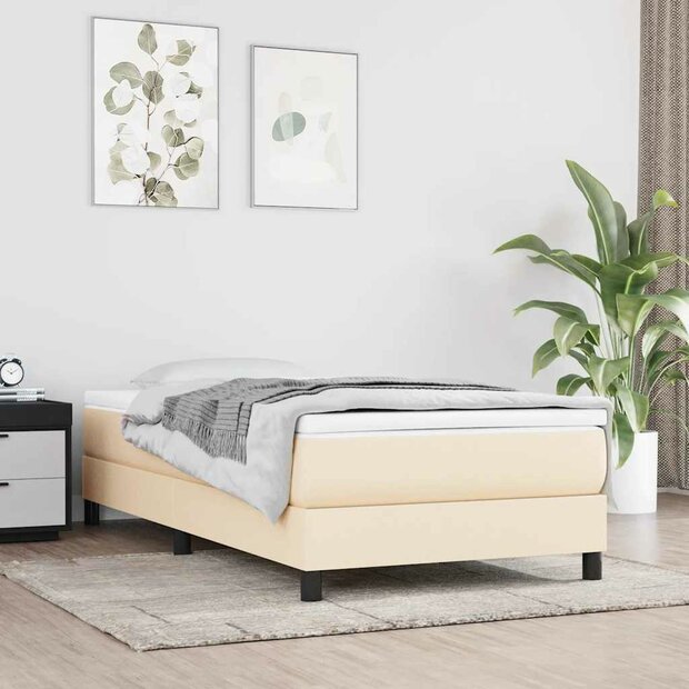 Pocketveringmatras voor kinderen medium 80x160 cm stof cr&amp;egrave;mekleurig 1