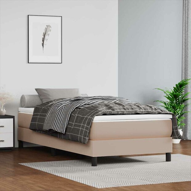 Pocketveringmatras voor kinderen medium 80x160 cm kunstleer cappuccino 1