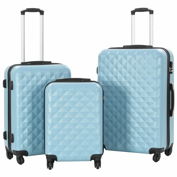 3-delige Harde kofferset ABS blauw 1