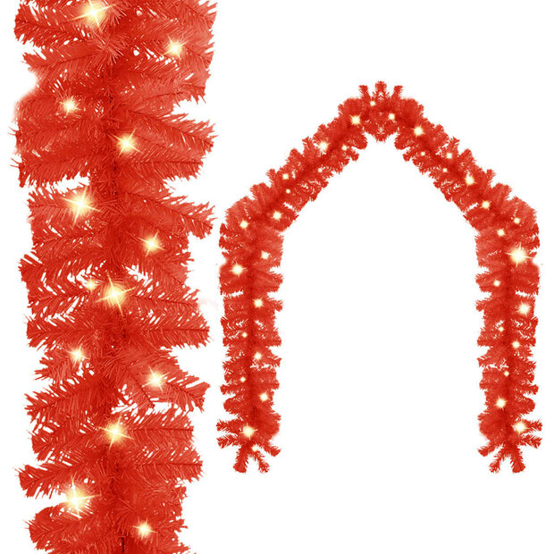 Kerstslinger met LED-lampjes 5 m rood 1