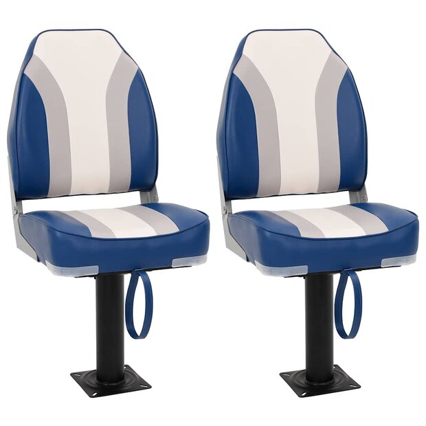 Bootstoelen inklapbaar 2 st met hoge rugleuning 1