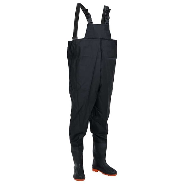 Waadpak met laarzen maat 45 zwart 1