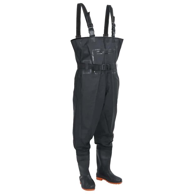 Waadpak met laarzen en riem maat 41 zwart 1