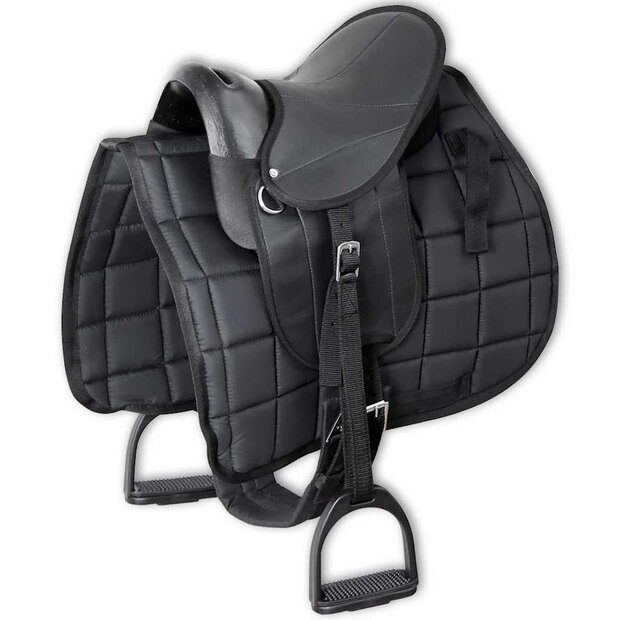 Ponyzadel set 10&amp;quot; zwart 1