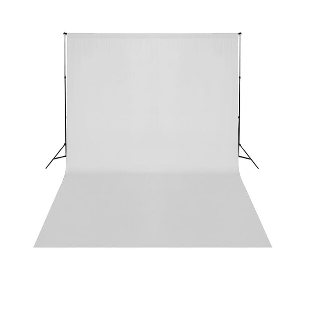 Telescopisch achtergrondsysteem en witte achtergrond 3x5 m 1