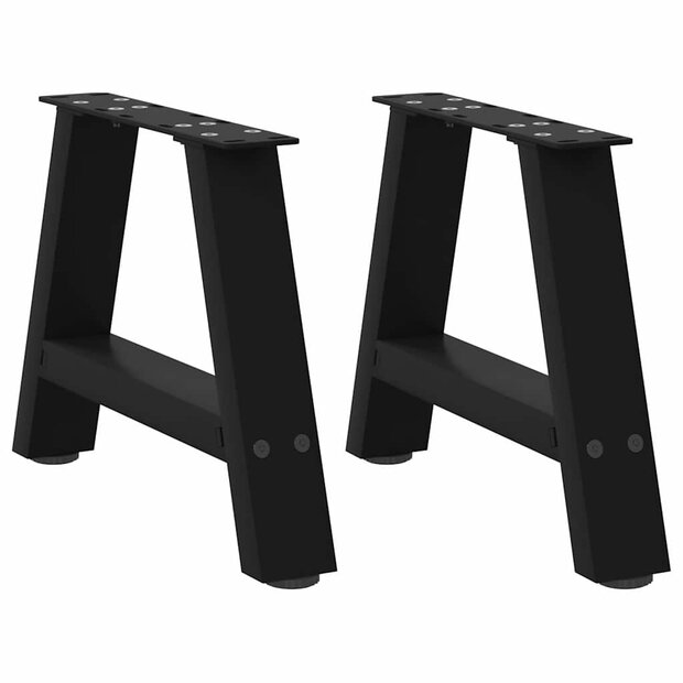 Salontafelpoten 2 st A-vormig 30x(30-31) cm staal zwart 1