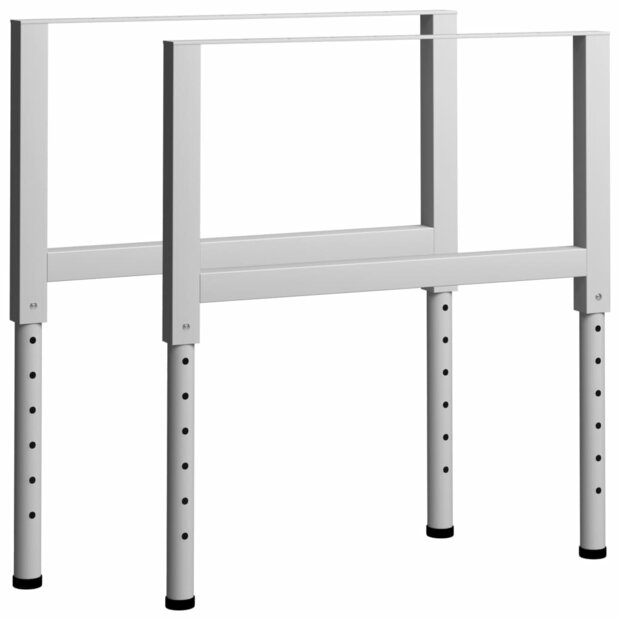 Werkbankframes verstelbaar 2 st 85x(69-95,5) cm metaal grijs 1