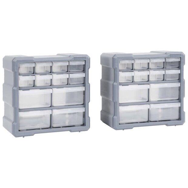 Organisers met 12 lades 2 st 26,5x16x26 cm 1