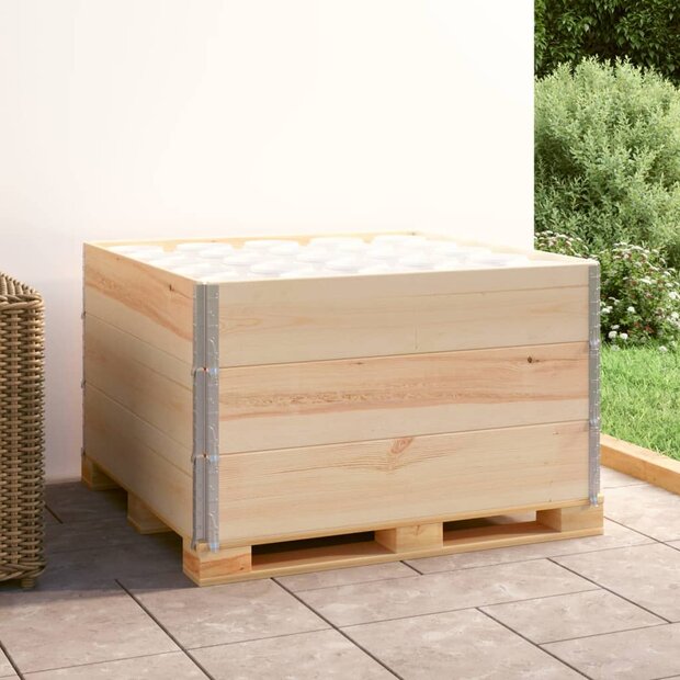 Palletopzetranden 3 st 100x100 cm massief grenenhout 1