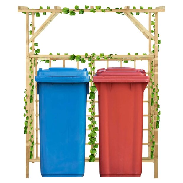 Pergola voor 2 containers ge&amp;iuml;mpregneerd grenenhout 1