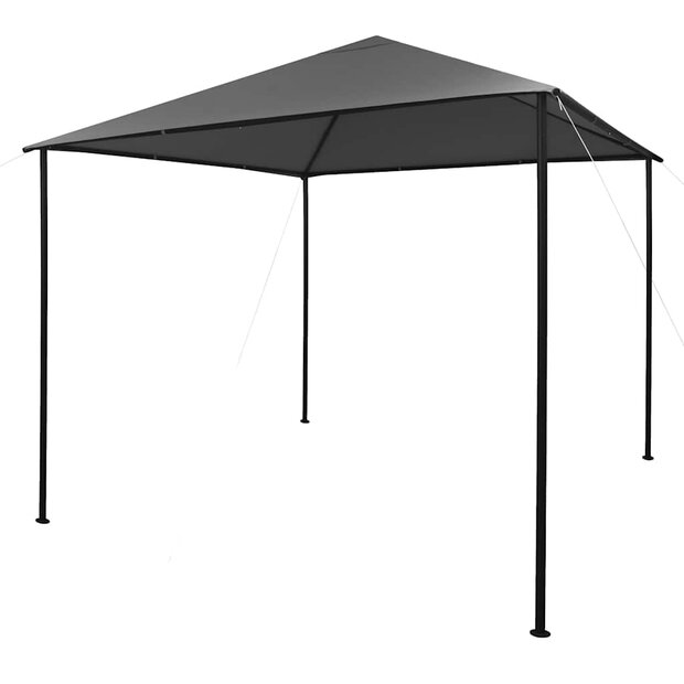 Prieel 180 g/m&amp;sup2; 3x3 m stof en staal antraciet 1