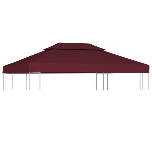 Prieeldak 2-laags 4x3m 310 g/m&amp;sup2; bordeaux 1