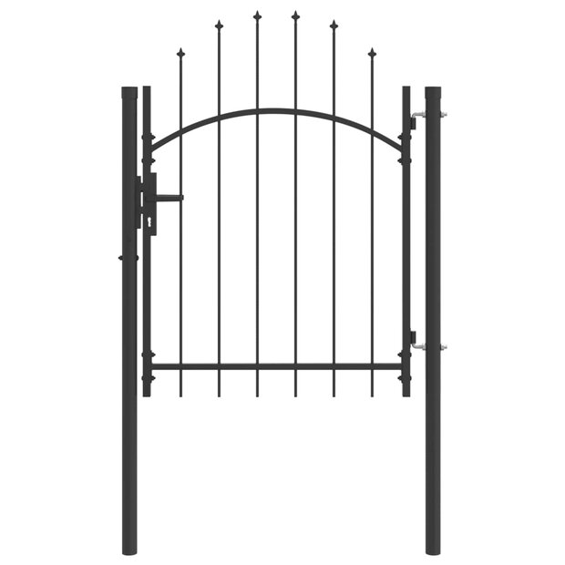 Tuinpoort WOERDEN 150 x 100 cm Staal Grijs Vergrendelbaar 1