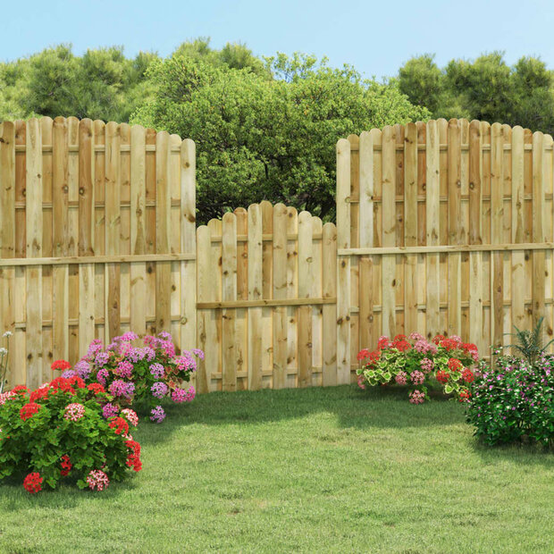 Poort 100x125 cm ge&amp;iuml;mpregneerd grenenhout 1