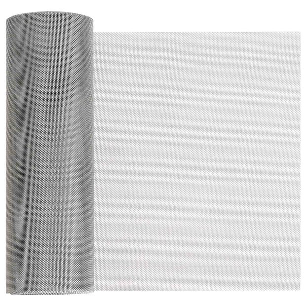 Gaas Scherm 20 x 500 cm 30 Mesh RVS 201 Zilverkleurig 1