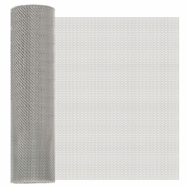 Gaas Scherm 40 x 500 cm 8 Mesh RVS 201 Zilverkleurig 1