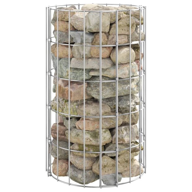 Gabion paal rond &amp;Oslash;30x50 cm gegalvaniseerd staal 1
