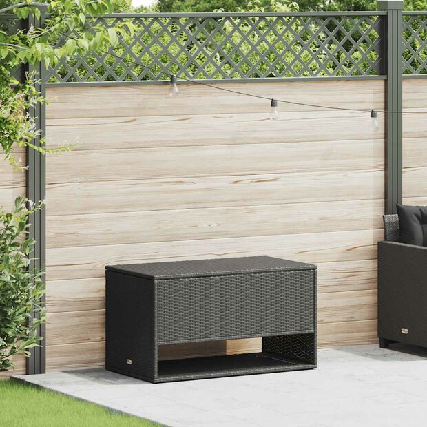 Opbergbox voor buiten 100x55x55,5 cm poly rattan zwart 1