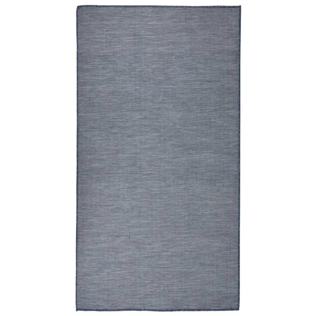 Buitenkleed platgeweven 80x150 cm blauw 1