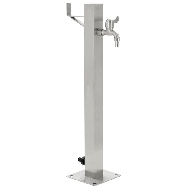 Tuinwaterkolom vierkant 65 cm roestvrij staal 1
