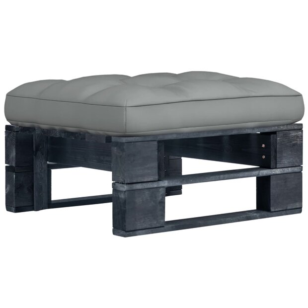 Tuinhocker pallet zwart ge&amp;iuml;mpregneerd grenenhout 1