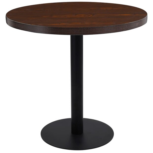 Bistrotafel 80 cm MDF donkerbruin 1