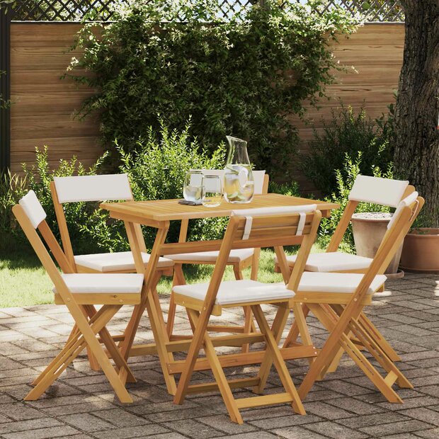 Bistrostoelen voor buiten 6 pcs Cr&amp;egrave;mewit 40 x 53 x 80 cm 1