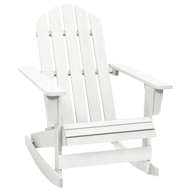 Tuinschommelstoel hout wit 1