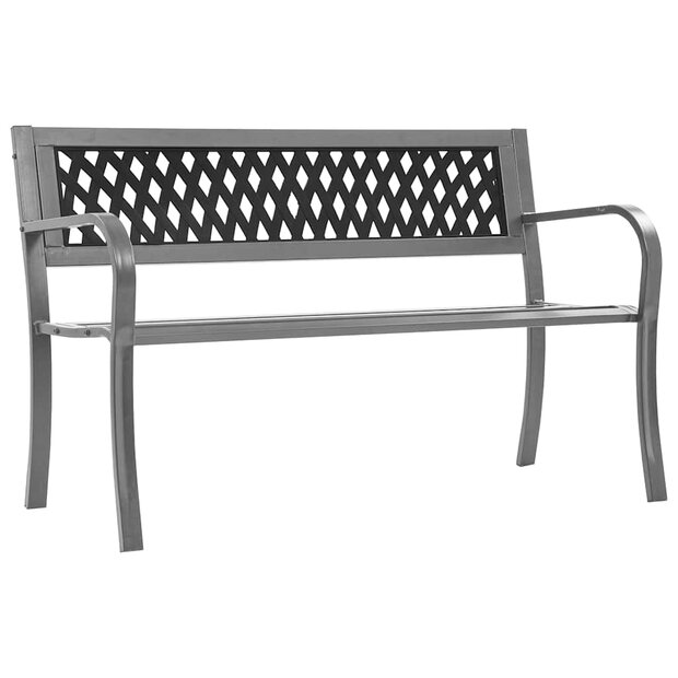 Tuinbank 120 cm staal zwart 1