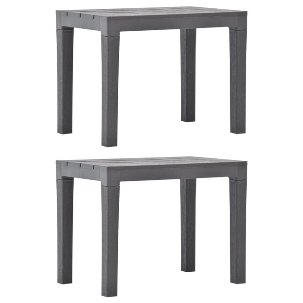 Tuinbanken 2 st kunststof mokka 1