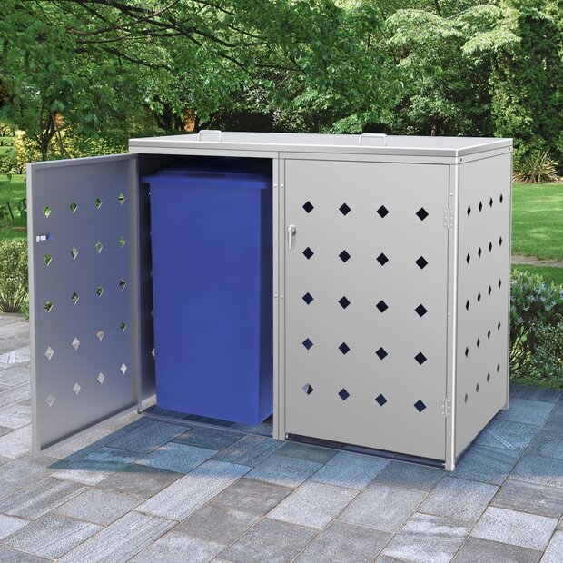 Containerberging dubbel 240 L roestvrij staal 1