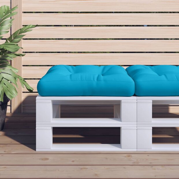 Palletkussen 60x60x12 cm stof blauw 1