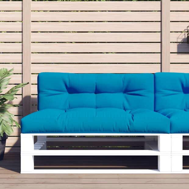 Palletkussen 120x40x12 cm stof lichtblauw 1