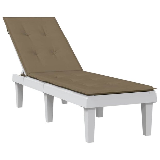 Terrasstoelkussen (75+105) x 50 x 4 cm stof gem&amp;ecirc;leerd taupe 1