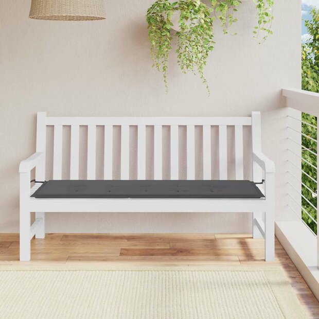 Tuinbankkussen 150x50x3 cm oxford stof antracietkleurig 1