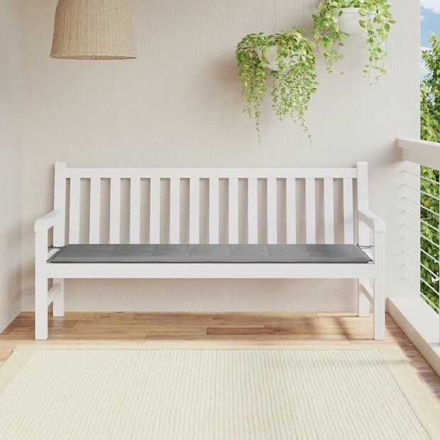 Tuinbankkussen 180x50x3 cm oxford stof grijs 1