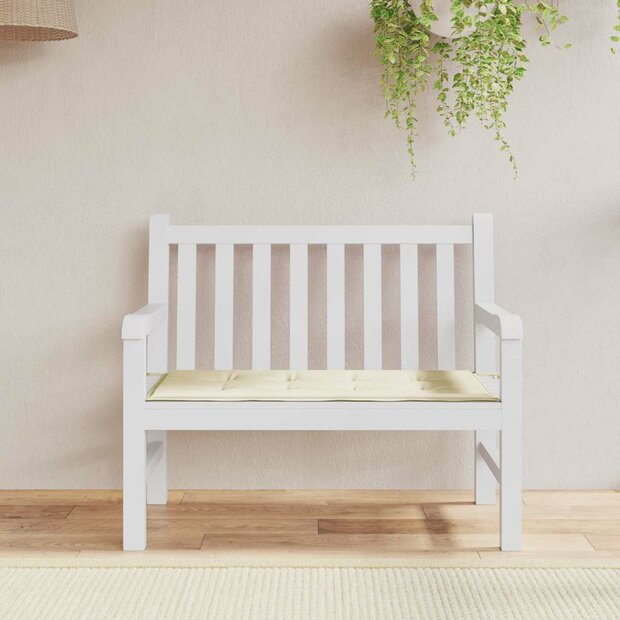 Tuinbankkussen 120x50x3 cm oxford stof cr&amp;egrave;mekleurig 1