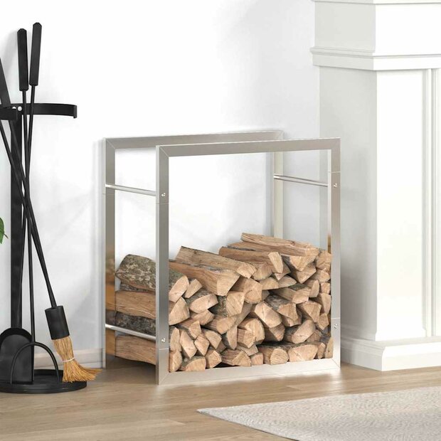 Haardhoutrek 50x28x56 cm roestvrij staal 1